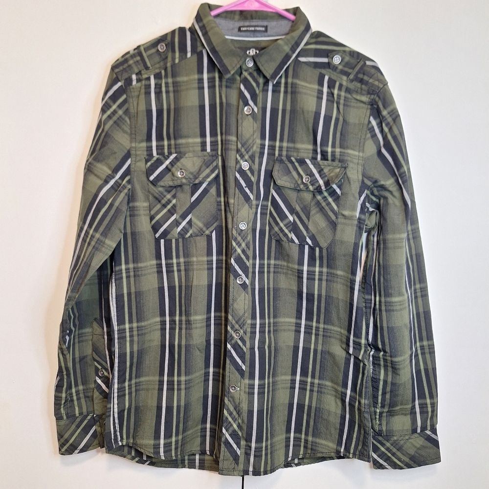 Rock & Republic Green Button Down Shirt